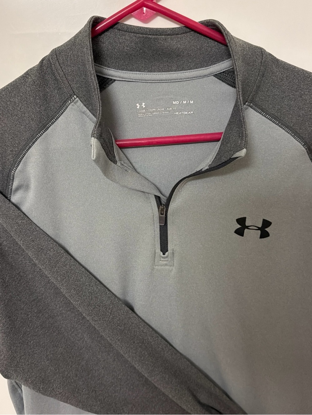 Under Armour Two-Tone Gray Quarter-Zip Performance Jacket